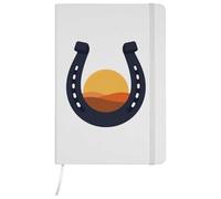 Azeeda A5 'Horseshoe with a Desert Sunset' White Hardcover Ruled Notebook (NB00089869)