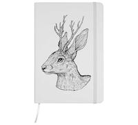 Azeeda A5 'Jackalope Portrait' White Hardcover Ruled Notebook (NB00087806)