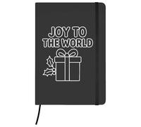 Azeeda A5 'Joy to the world' Black Hardcover Ruled Notebook (NB00083302)