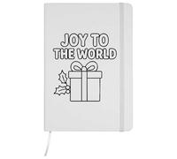 Azeeda A5 'Joy to the world' White Hardcover Ruled Notebook (NB00083301)