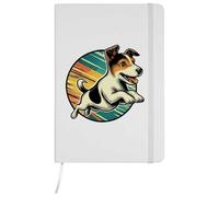 Azeeda A5 'Jumping Jack Russell' White Hardcover Ruled Notebook (NB00090872)