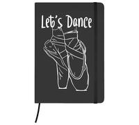 Azeeda A5 'Let’s Dance Ballet Shoes Feet' Black Hardcover Ruled Notebook (NB00087607)