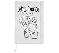 Azeeda A5 'Let’s Dance Ballet Shoes Feet' White Hardcover Ruled Notebook (NB00087606)