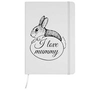 Azeeda A5 'Love Mummy Bunny Rabbit' White Hardcover Ruled Notebook (NB00092518)