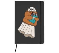 Azeeda A5 'Lulu The Librarian Ghost' Black Hardcover Ruled Notebook (NB00082694)