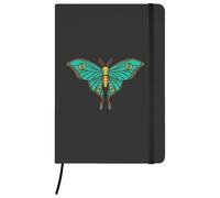 Azeeda A5 'Luna Moth' Black Hardcover Ruled Notebook (NB00096027)