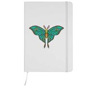 Azeeda A5 'Luna Moth' White Hardcover Ruled Notebook (NB00096026)
