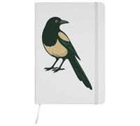 Azeeda A5 'Magpie Looking Back' White Hardcover Ruled Notebook (NB00080676)