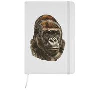Azeeda A5 'Majestic Gorilla Portrait' White Hardcover Ruled Notebook (NB00091394)