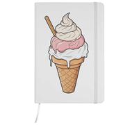 Azeeda A5 'Melting Ice Cream' White Hardcover Ruled Notebook (NB00089463)