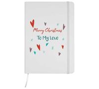 Azeeda A5 'Merry Christmas My Love' White Hardcover Ruled Notebook (NB00085421)