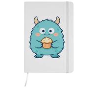 Azeeda A5 'Monster with Cupcake' White Hardcover Ruled Notebook (NB00091662)