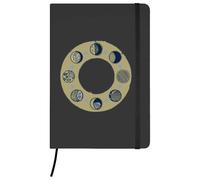 Azeeda A5 'Moon Cycle' Black Hardcover Ruled Notebook (NB00095991)