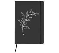 Azeeda A5 'Olive Branch' Black Hardcover Ruled Notebook (NB00090739)