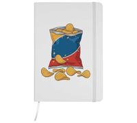 Azeeda A5 'Open Bag Of Chips' White Hardcover Ruled Notebook (NB00089597)