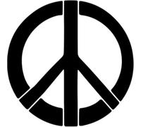 Azeeda A5 'Peace Sign' Wall Stencil/Template (WS00054358)