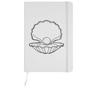 Azeeda A5 'Pearl Inside a Shell' White Hardcover Ruled Notebook (NB00063996)
