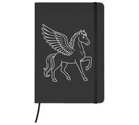 Azeeda A5 'Pegasus Outline' Black Hardcover Ruled Notebook (NB00083693)