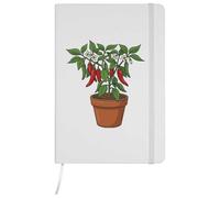 Azeeda A5 'Pepper Plant In Pot' White Hardcover Ruled Notebook (NB00091106)