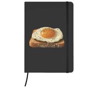 Azeeda A5 'Perfect Sunny Side Up Egg on Toast' Black Hardcover Ruled Notebook (NB00091243)