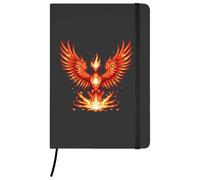 Azeeda A5 'Phoenix Rising from Flames' Black Hardcover Ruled Notebook (NB00089952)