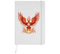Azeeda A5 'Phoenix Rising from Flames' White Hardcover Ruled Notebook (NB00089951)