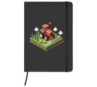 Azeeda A5 'Pixel Style Farming Scene' Black Hardcover Ruled Notebook (NB00089914)