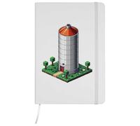 Azeeda A5 'Pixel Style Silo' White Hardcover Ruled Notebook (NB00089487)