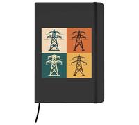 Azeeda A5 'Power Transmission Structures' Black Hardcover Ruled Notebook (NB00081841)