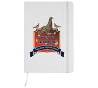 Azeeda A5 'Precision Pooping Pigeon' White Hardcover Ruled Notebook (NB00094925)