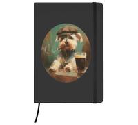 Azeeda A5 'Pub Yorkshire Terrier' Black Hardcover Ruled Notebook (NB00093652)