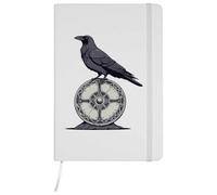 Azeeda A5 'Raven on Viking Shield' White Hardcover Ruled Notebook (NB00090842)