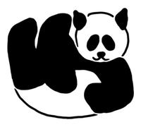 Azeeda A5 'Relaxing Panda' Wall Stencil/Template (WS00051724)