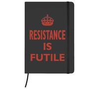 Azeeda A5 'Resistance Is Futile' Black Hardcover Ruled Notebook (NB00092405)