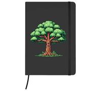 Azeeda A5 'Retro Game Style Sacred Tree' Black Hardcover Ruled Notebook (NB00089077)