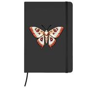 Azeeda A5 'Retro Game Style Silk Moth' Black Hardcover Ruled Notebook (NB00089133)