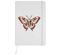 Azeeda A5 'Retro Game Style Silk Moth' White Hardcover Ruled Notebook (NB00089132)