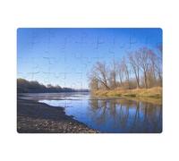 Azeeda A5 'Riverbank Reflection Scene' Magnetic Jigsaw Puzzle (JI00000652)