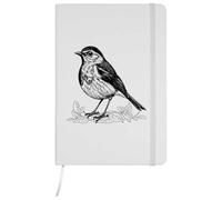 Azeeda A5 'Robin Red Breast Nesting' White Hardcover Ruled Notebook (NB00089695)