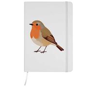 Azeeda A5 'Robin Red Breast' White Hardcover Ruled Notebook (NB00089691)