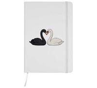 Azeeda A5 'Romantic Swan Couple' White Hardcover Ruled Notebook (NB00089567)