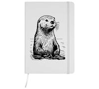 Azeeda A5 'Sea Otter' White Hardcover Ruled Notebook (NB00063012)