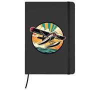 Azeeda A5 'Seaplane Taking Off' Black Hardcover Ruled Notebook (NB00090913)