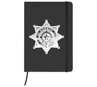 Azeeda A5 'Sheriff Star Insignia' Black Hardcover Ruled Notebook (NB00084908)