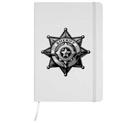 Azeeda A5 'Sheriff Star Insignia' White Hardcover Ruled Notebook (NB00084907)
