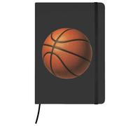 Azeeda A5 'Single Basketball ' Black Hardcover Ruled Notebook (NB00085290)