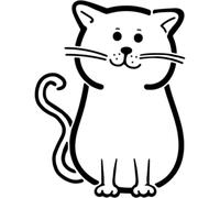 Azeeda A5 'Sitting Cat' Wall Stencil/Template (WS00052116)