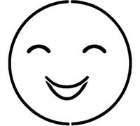 Azeeda A5 'Smiling face' Wall Stencil/Template (WS00053362)