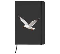 Azeeda A5 'Soaring Common Gull' Black Hardcover Ruled Notebook (NB00089722)