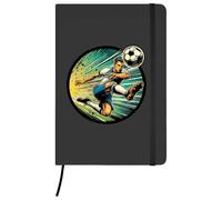 Azeeda A5 'Soccer Player' Black Hardcover Ruled Notebook (NB00090919)